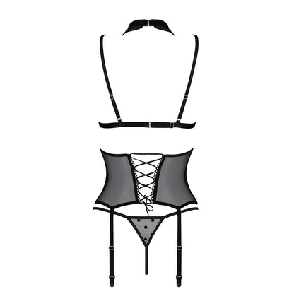 Passion PE Dominica corset & thong black - Produktansicht 5