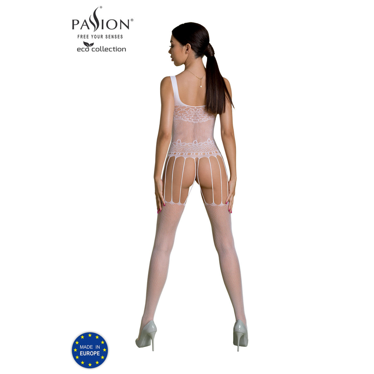 Passion PE ECO Bodystocking BS001 white - Produktansicht 6