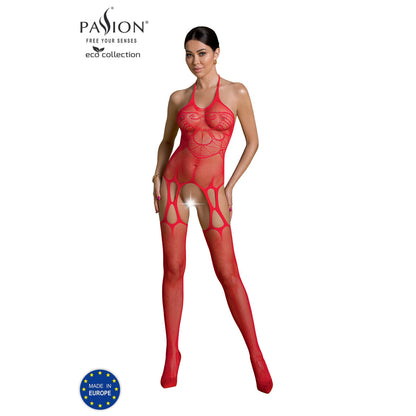Passion PE ECO Bodystocking BS002 red - Produktansicht 3