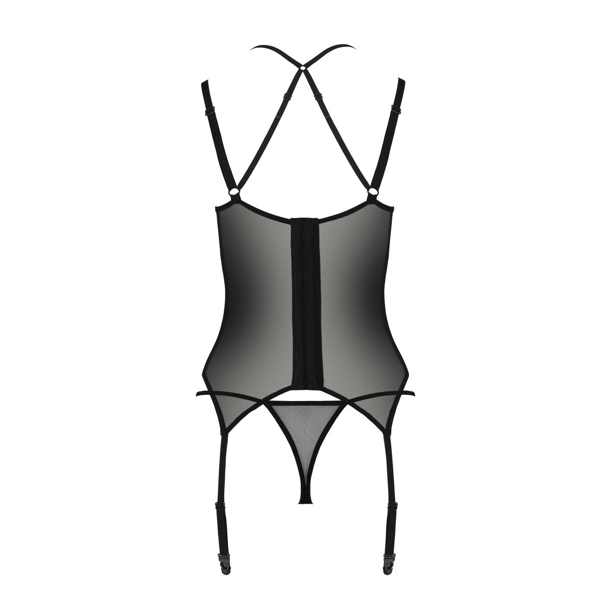 Passion PE ECO Drosera corset & thong black - Produktansicht 4