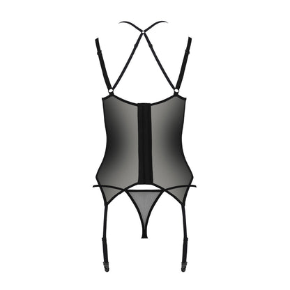 Passion PE ECO Drosera corset & thong black - Produktansicht 4