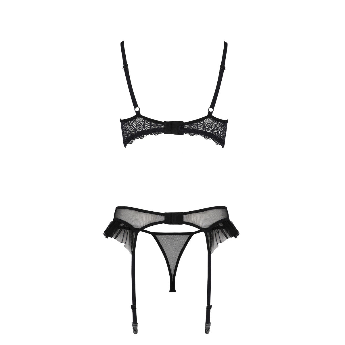 Passion PE ECO Kerria 3pcs set with open bra black - Produktansicht 4