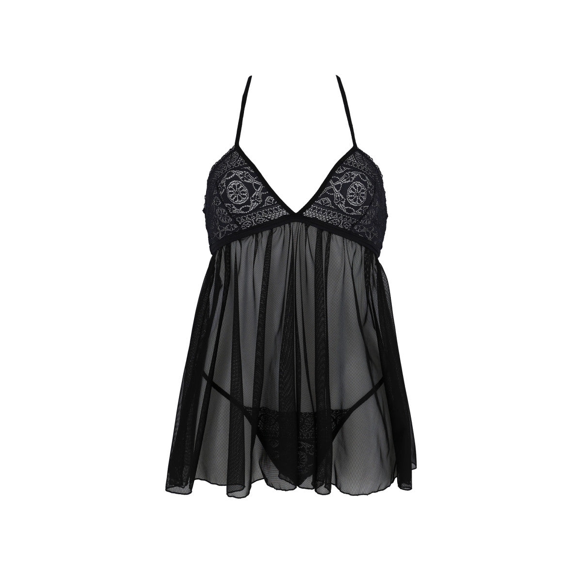 Passion PE ECO Kerria chemise & thong black - Produktansicht 3