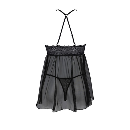 Passion PE ECO Kerria chemise & thong black - Produktansicht 4