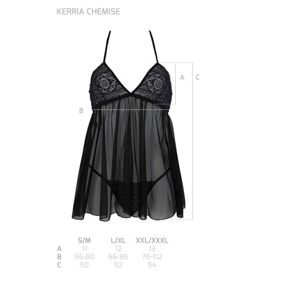 Passion PE ECO Kerria chemise & thong black - Produktansicht 8
