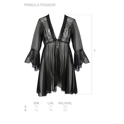 Passion PE ECO Primula peignoir black - Produktansicht 7