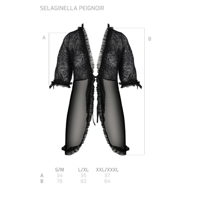 Passion PE ECO Selaginella peignoir black - Produktansicht 7