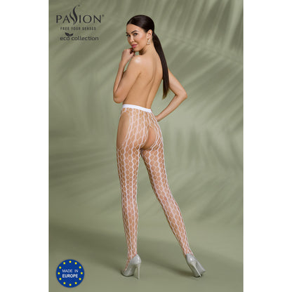 Passion PE ECO Strumpfhose ouvert S007 white - Produktansicht 2