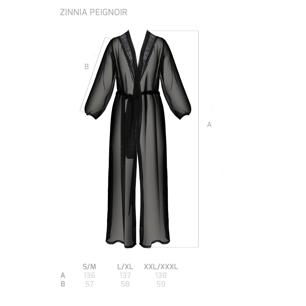 Passion PE ECO Zinnia peignoir black - Produktansicht 7