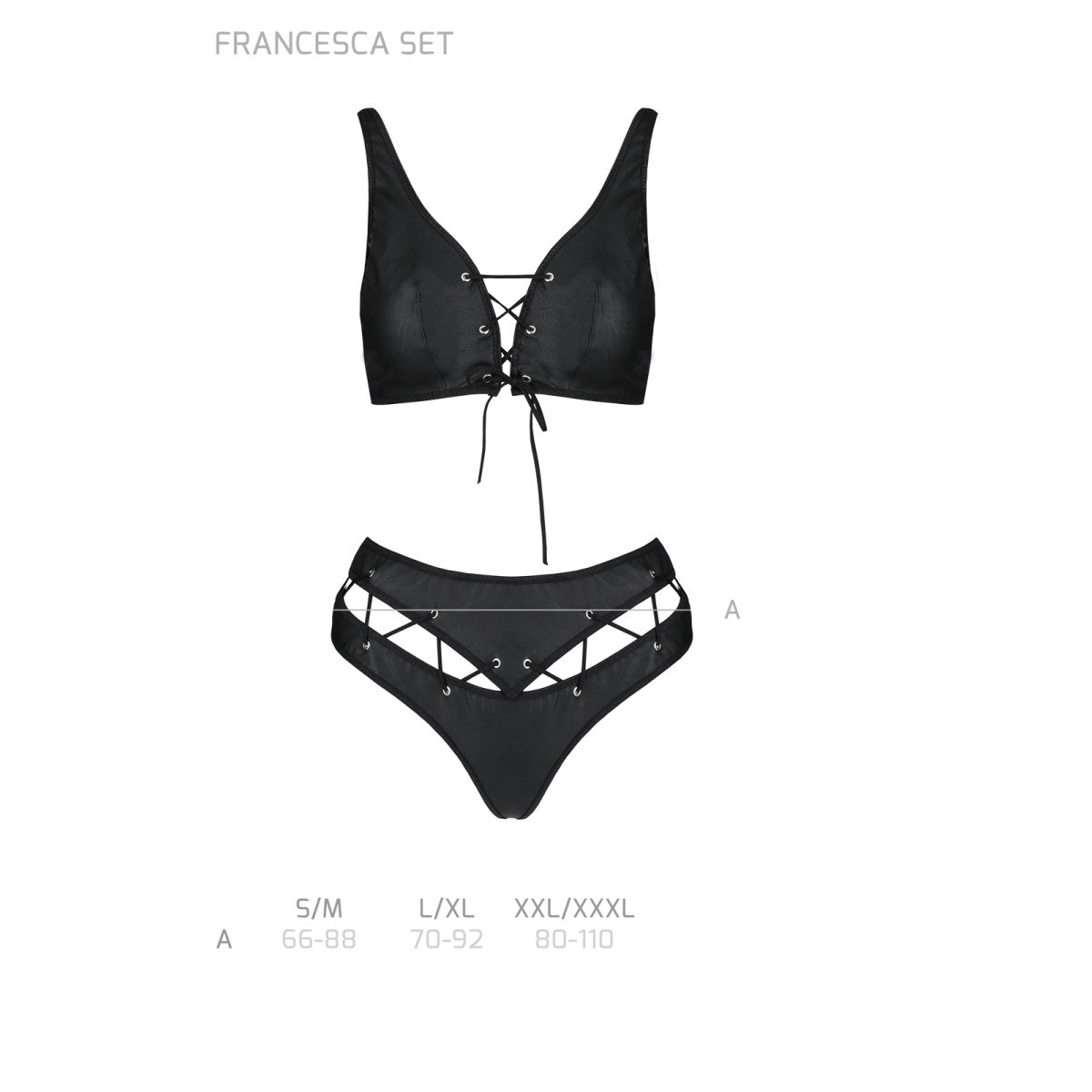 Passion PE Francesca 2pcs set black - Produktansicht 7