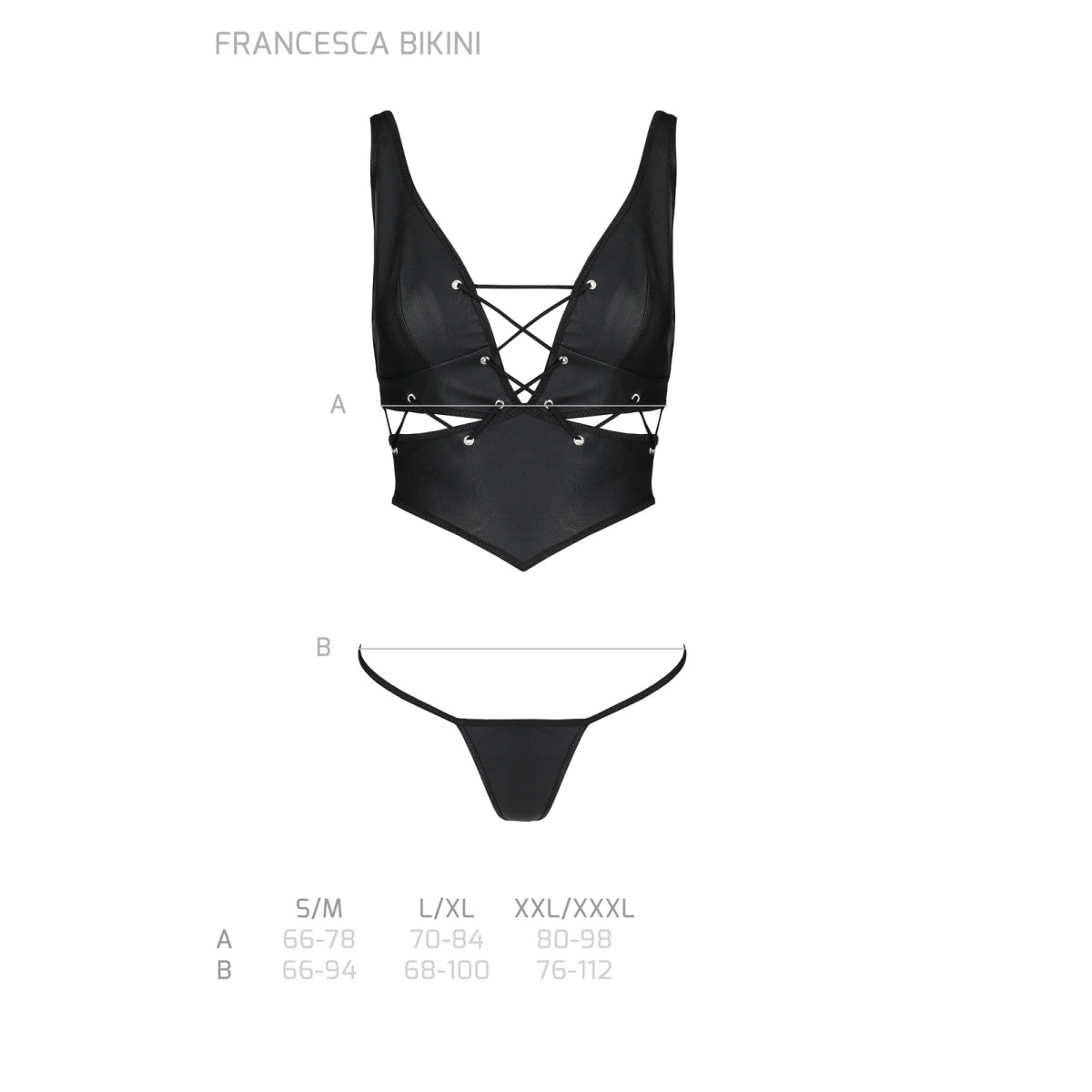 Passion PE Francesca bikini 2pcs set black - Produktansicht 7