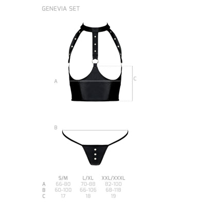 Passion PE Genevia 2pcs set with open bra black - Produktansicht 7
