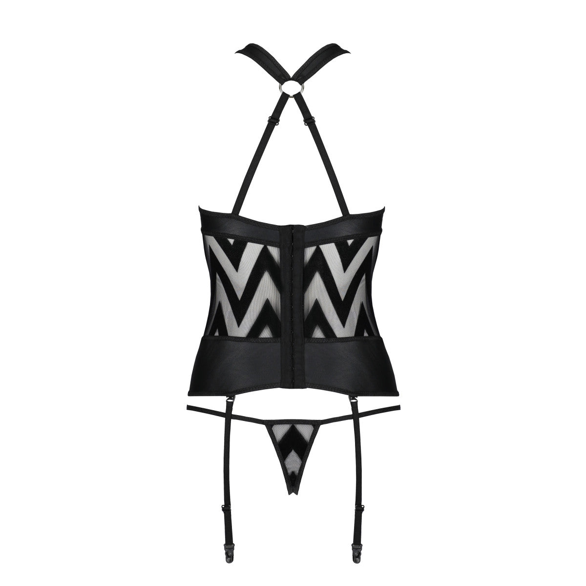 Passion PE Hima corset & thong black - Produktansicht 3