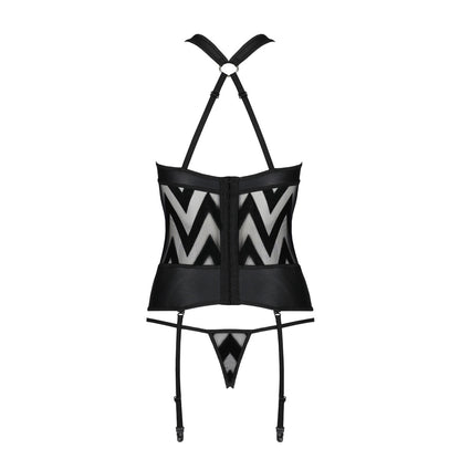 Passion PE Hima corset & thong black - Produktansicht 3