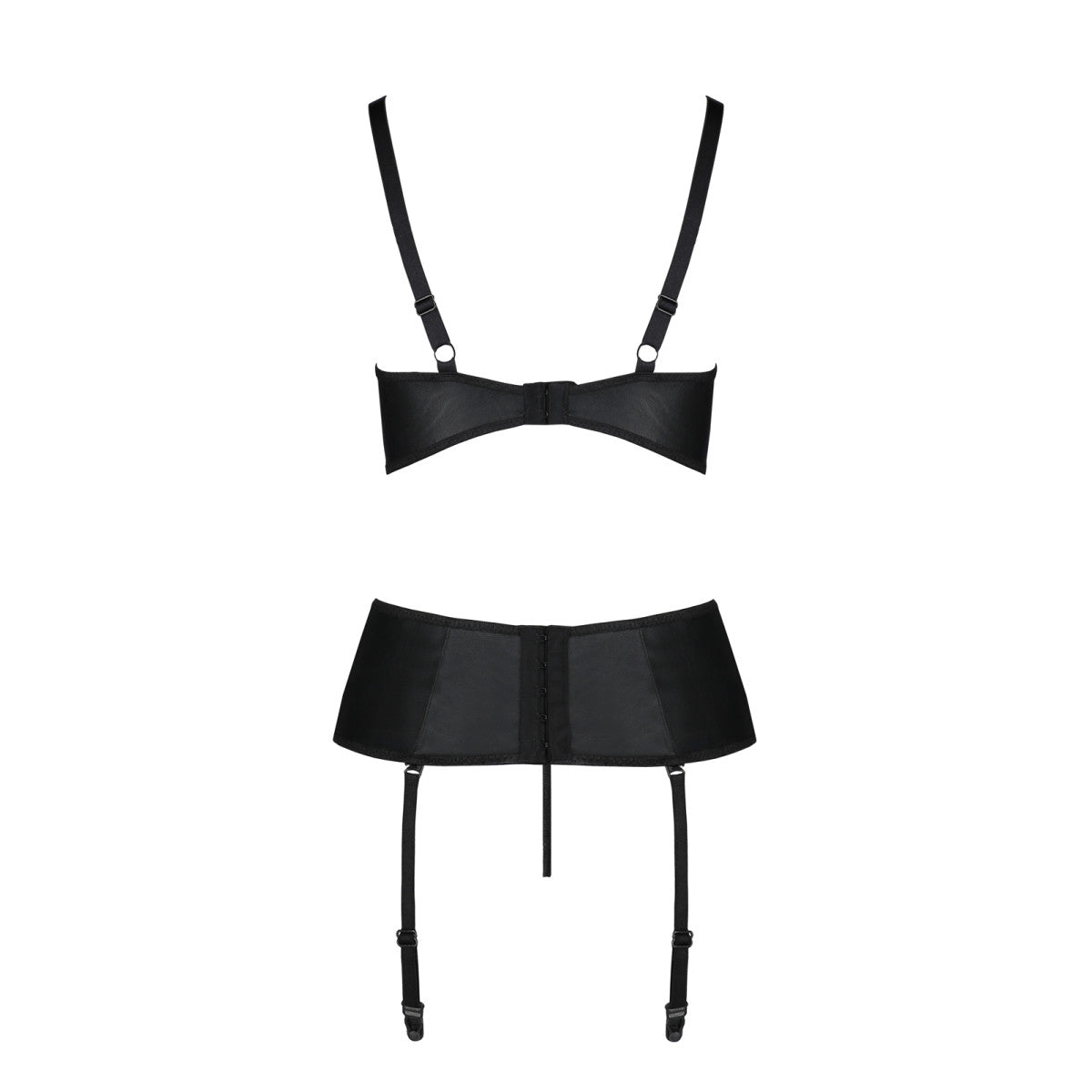 Passion PE Jannies corset & thong with open cups black - Produktansicht 4