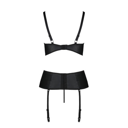 Passion PE Jannies corset & thong with open cups black - Produktansicht 4