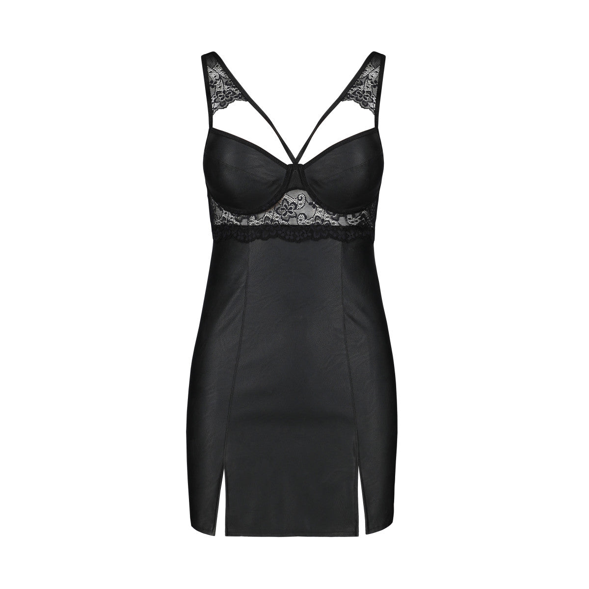 Passion PE Loona chemise & thong black - Produktansicht 3