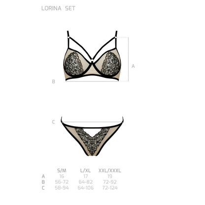 Passion PE Lorina 2pcs set beige-black - Produktansicht 9