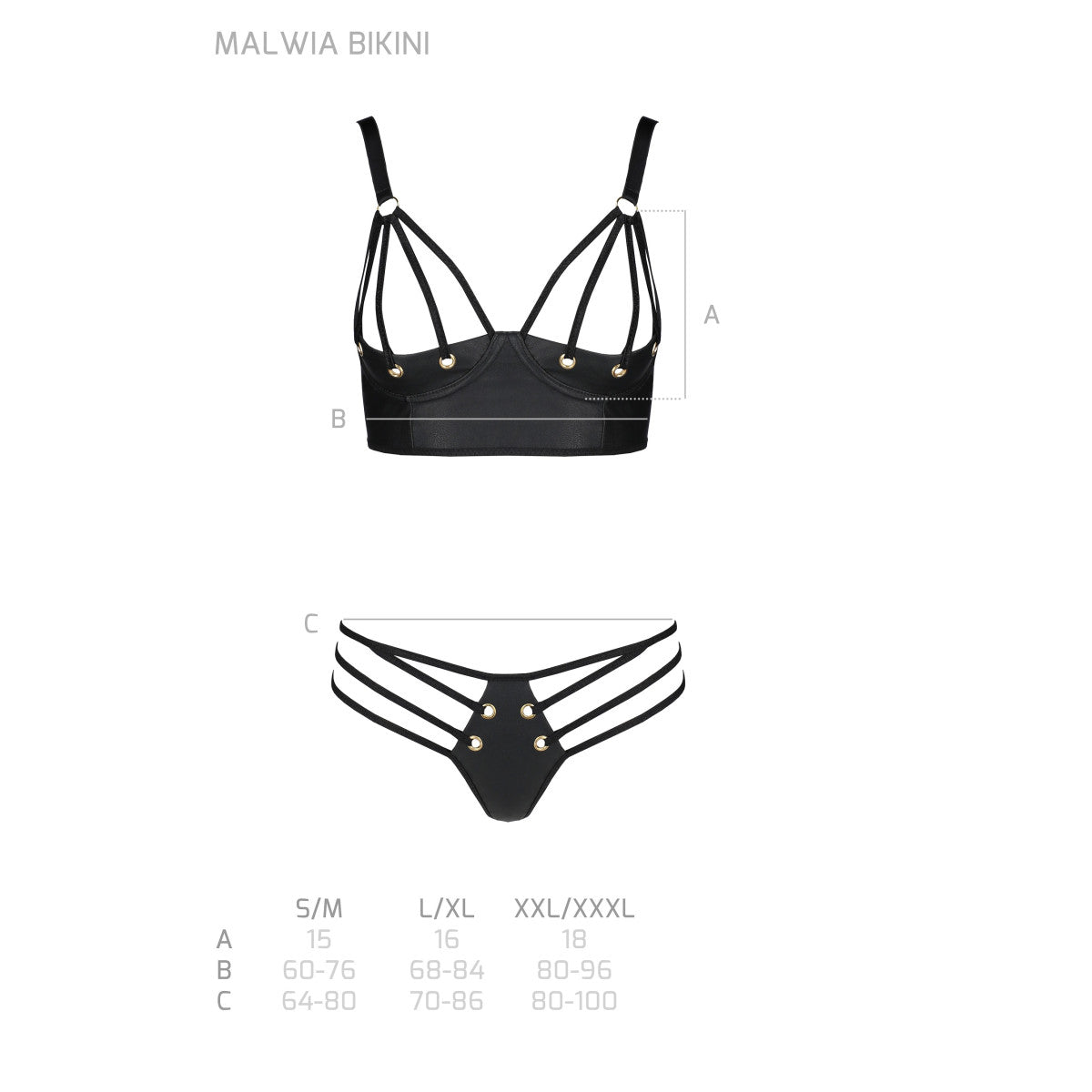 Passion PE Malwia bikini 2pcs set black - Produktansicht 7