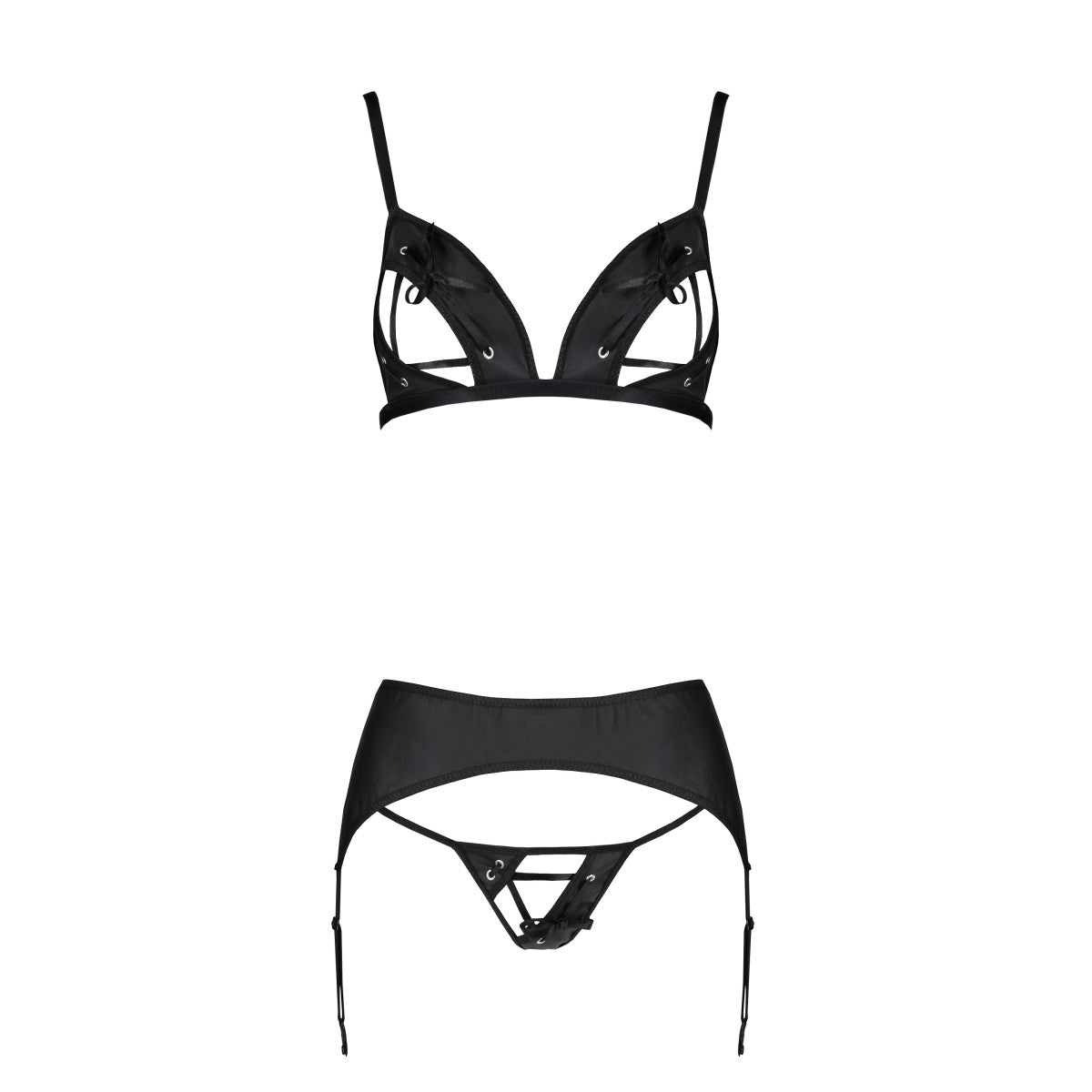 Passion PE Miley 3pcs set with open bra black - Produktansicht 3