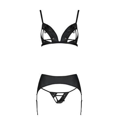 Passion PE Miley 3pcs set with open bra black - Produktansicht 3