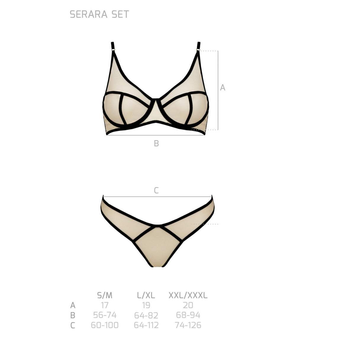 Passion PE Serara 2pcs set beige - Produktansicht 9