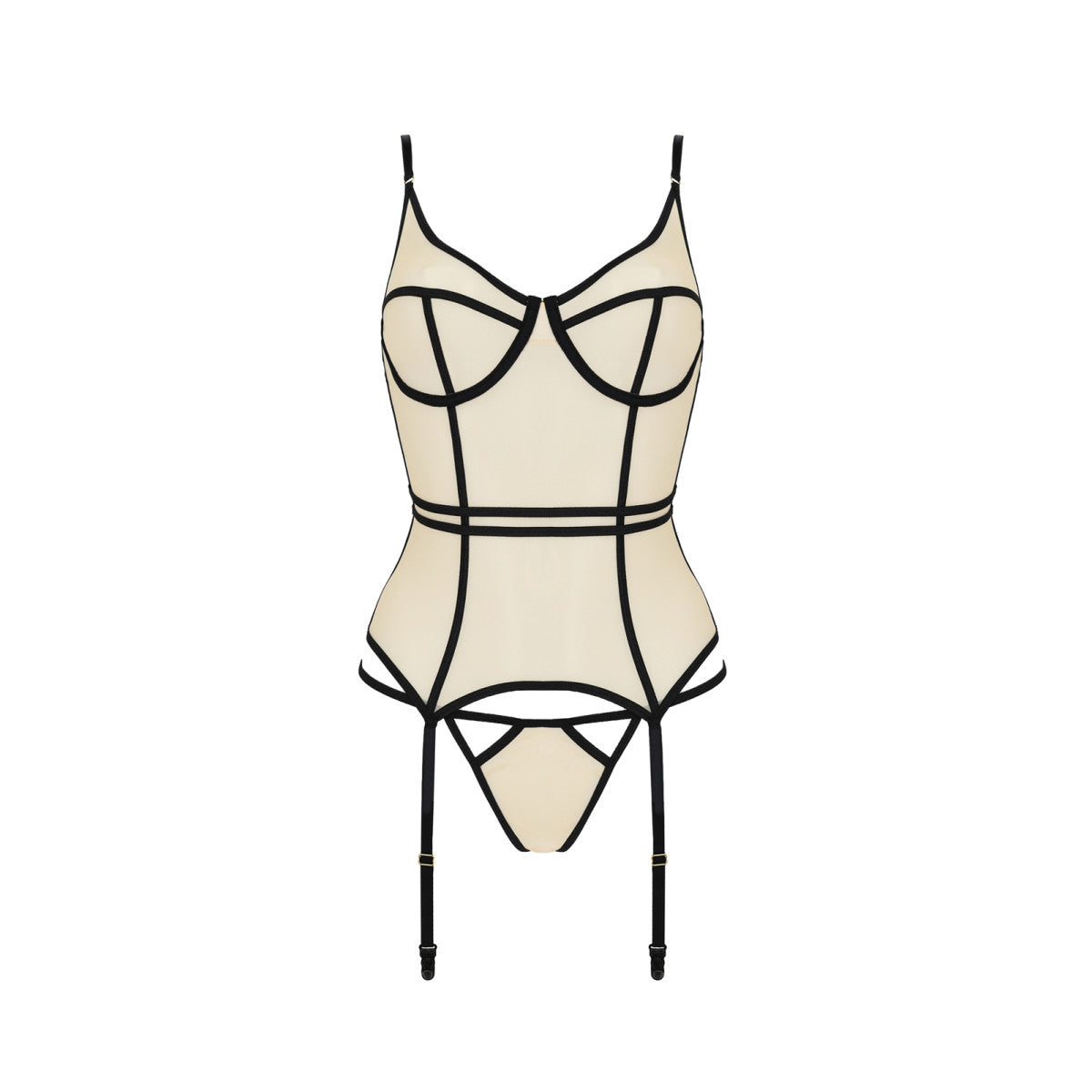 Passion PE Serara corset & thong beige - Produktansicht 3