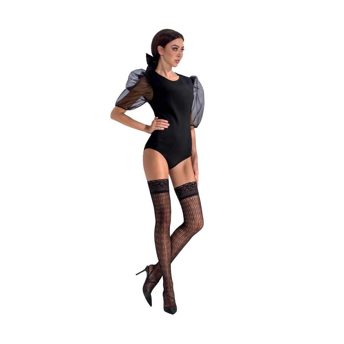 Passion PE ST017 stockings black - Produktansicht 1