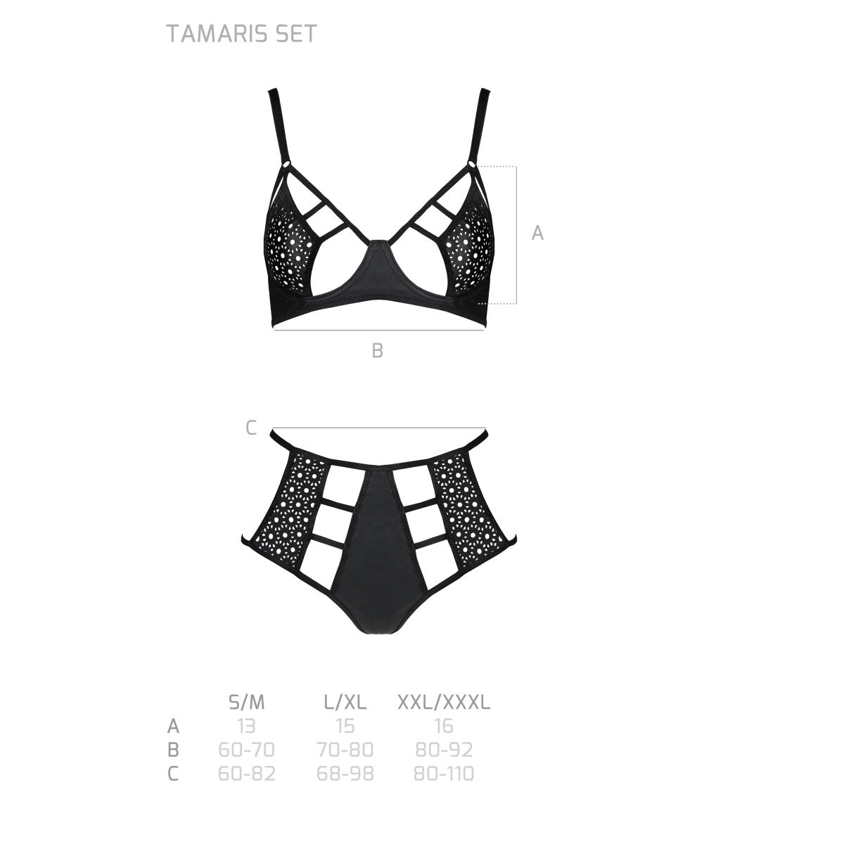 Passion PE Tasmina 2pcs set black - Produktansicht 9