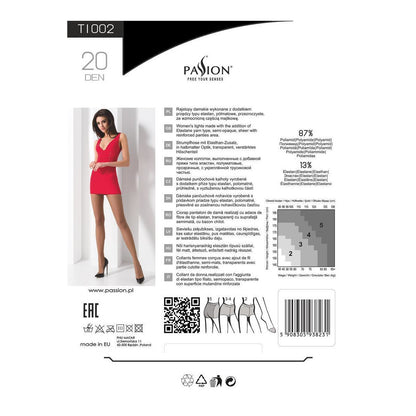 Passion PE TI002 Strumpfhose beige 20 DEN - Produktansicht 3