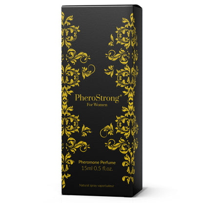 Pheromone Parfum for Women 15ml hochwertige schwarze Verpackung mit goldenen Details