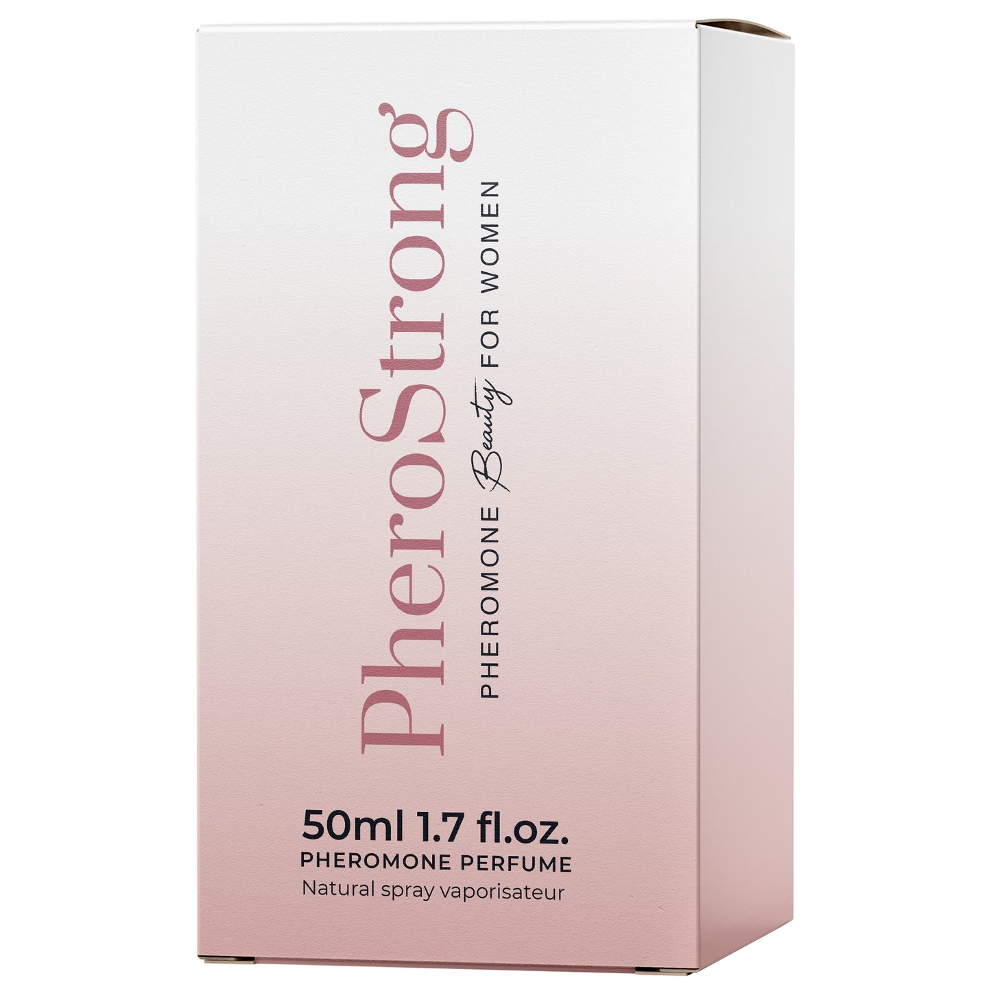 Verpackung des PheroStrong Beauty Pheromone Parfum für Frauen 50ml in elegantem Design