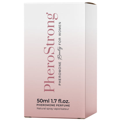 Verpackung des PheroStrong Beauty Pheromone Parfum für Frauen 50ml in elegantem Design