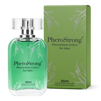 PheroStrong Entice Pheromone Parfum für Männer 50 ml Flakon mit Verpackung holziger Duft