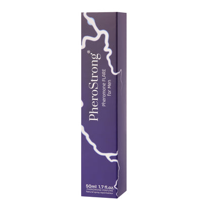 PheroStrong Flare for Men Parfum 50ml Verpackung in minimalistischem Stil