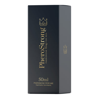 PheroStrong King for Men Pheromon Parfum 50ml Verpackung minimalistisch dunkles Luxusdesign
