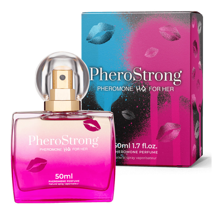 PheroStrong Pheromone Parfum HQ for Her 50 ml Flakon und Verpackung Set