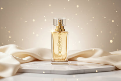 PheroStrong Pheromone Parfum by Night für Frauen 50ml goldener Flakon Vorderansicht