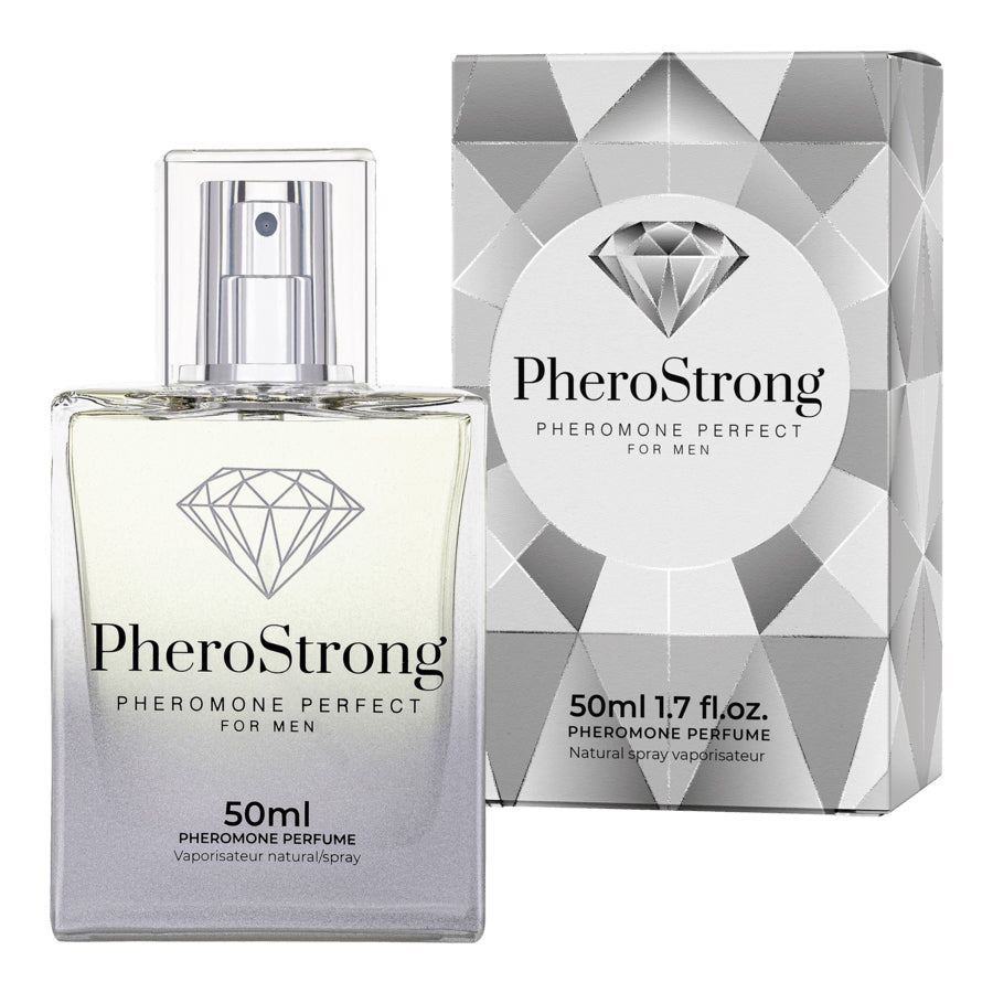 PheroStrong Pheromone Parfum Perfect for Men 50ml Flakon mit Verpackung eleganter Herrenduft