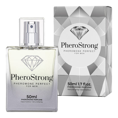 PheroStrong Pheromone Parfum Perfect for Men 50ml Flakon mit Verpackung eleganter Herrenduft
