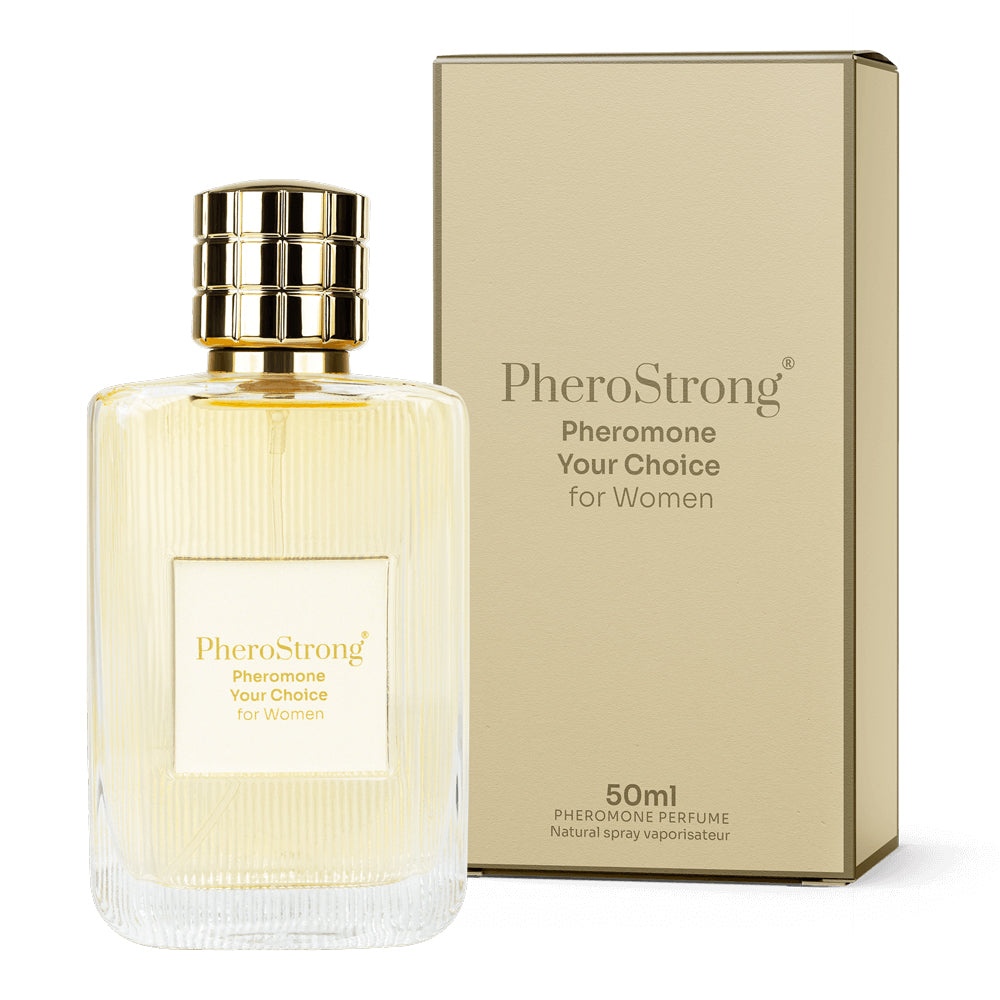PheroStrong Pheromone Parfum Your Choice für Frauen 50ml Flakon mit Verpackung in elegantem Design