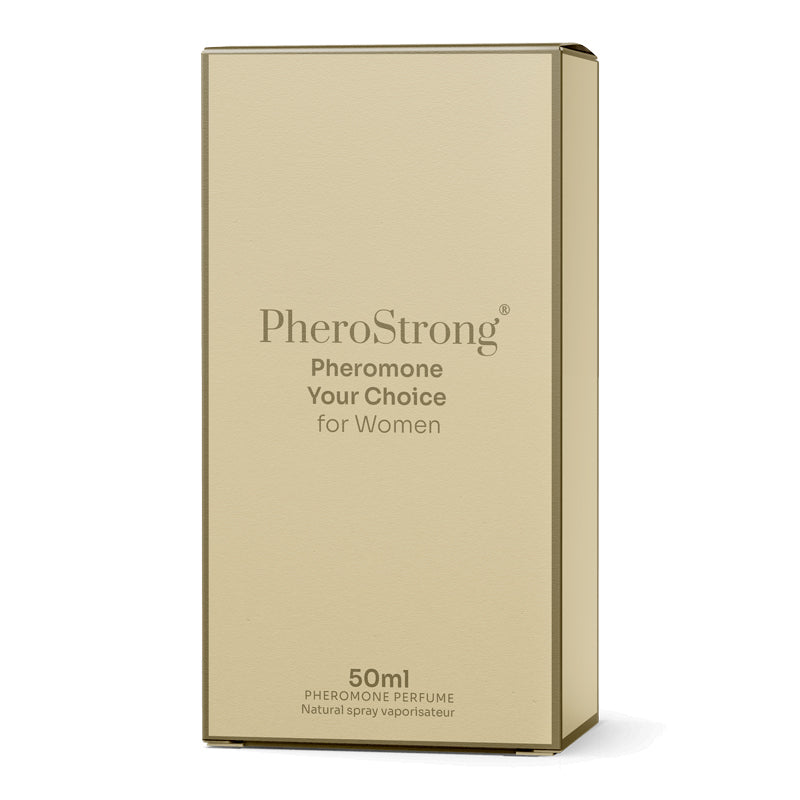PheroStrong Pheromone Parfum Your Choice für Frauen 50ml stilvolle Verpackung in minimalistischem Design