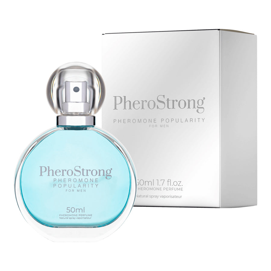 PheroStrong Popularity for Men Pheromon Parfum 50ml Flakon mit frischem maskulinem Duft