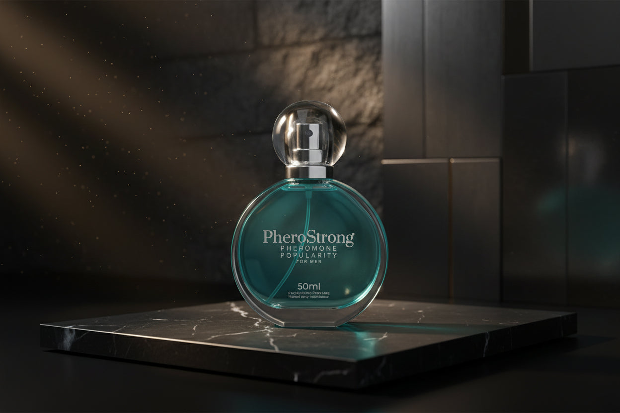 PheroStrong Popularity for Men Pheromon Parfum 50ml Vorderansicht mit eleganter Duftkomposition
