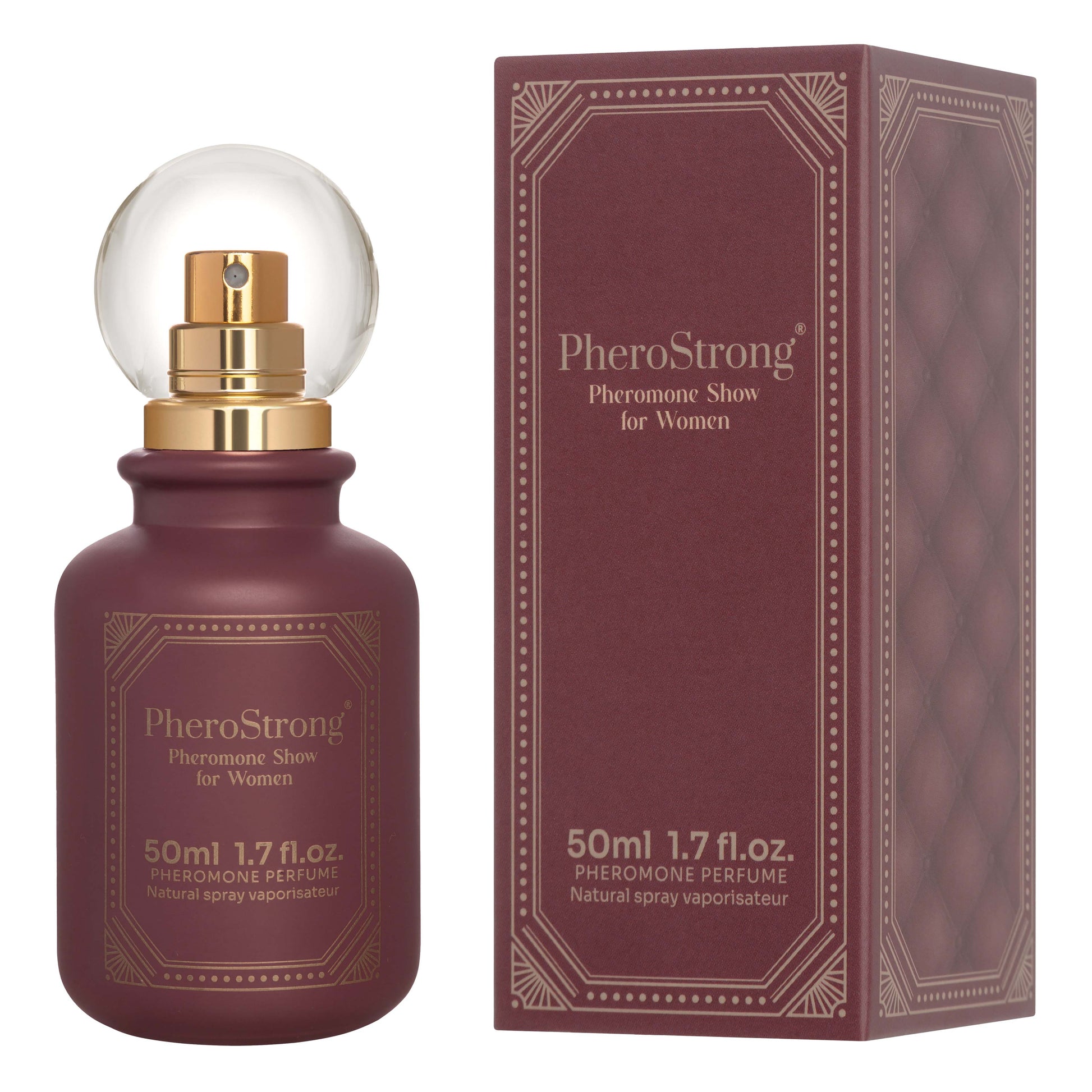 PheroStrong Show Pheromone Parfum für Frauen 50ml Flakon mit Verpackung in elegantem Design