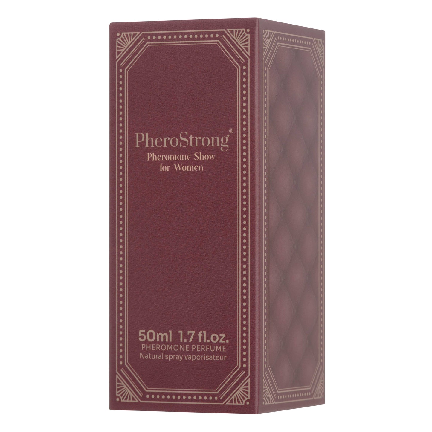 PheroStrong Show Pheromone Parfum für Frauen 50ml Verpackung in stilvoller Optik