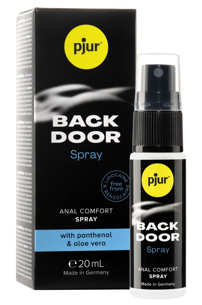 pjur BACKDOOR Comfort Spray mit Panthenol und Aloe Vera in Verpackung 20 ml