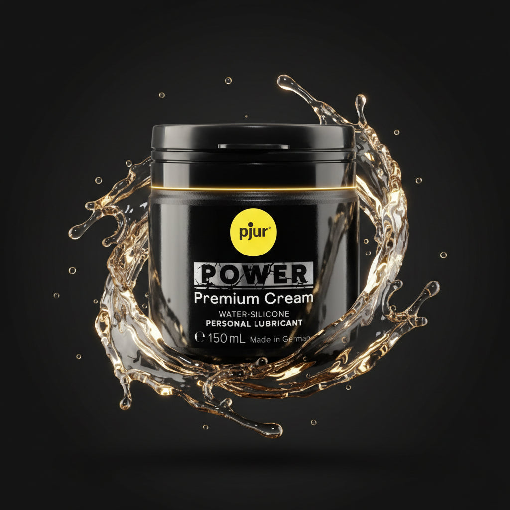 pjur Power Premium Cream 150 ml – Gleitcreme auf Wasser- und Silikonbasis für intensive, sanfte Intimität
