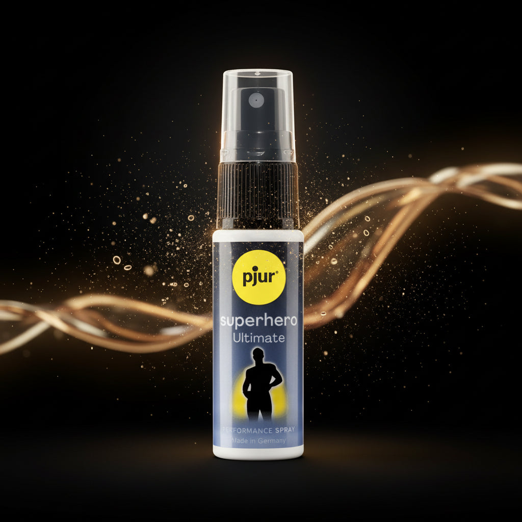 pjur superhero Ultimate Verzögerungsspray 20 ml Flasche – Performance Spray mit 6-fach Wirkstoffkomplex ohne Lidokain