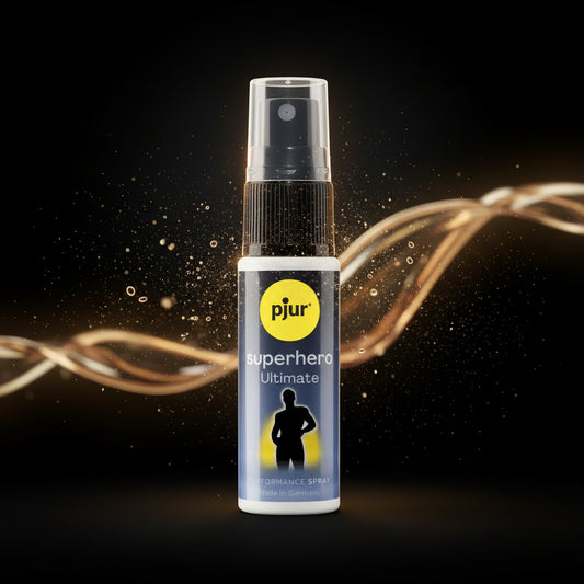 pjur superhero Ultimate Verzögerungsspray 20 ml Flasche – Performance Spray mit 6-fach Wirkstoffkomplex ohne Lidokain